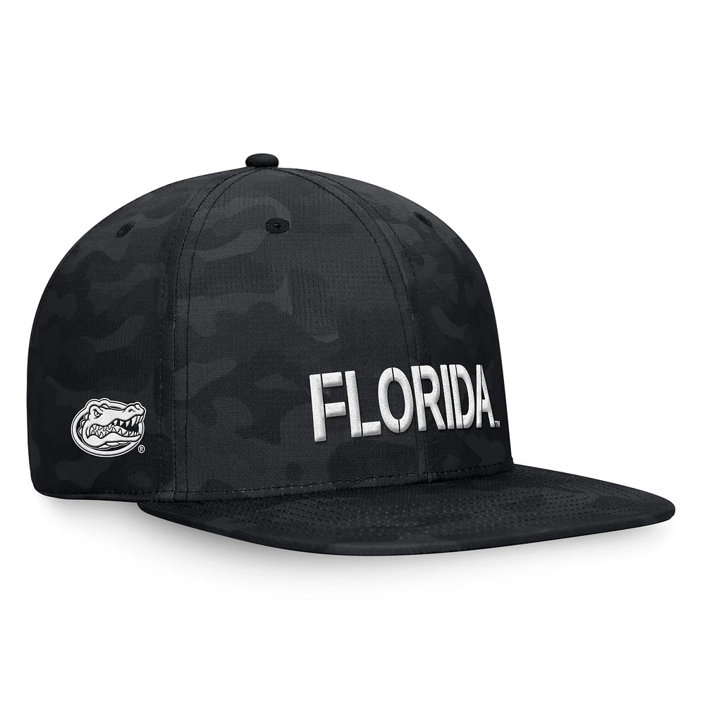 Men's Top of the World Black Florida Gators OHT Military Appreciation Troop Snapback Hat