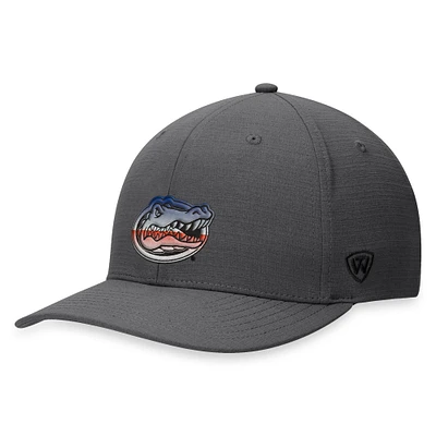 Men's Top of the World Gray Florida Gators Iron Flex Hat