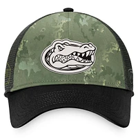 Men's Top of the World Hunter Green/Gray Florida Gators OHT Military Appreciation Unit Trucker Adjustable Hat