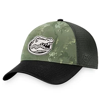 Men's Top of the World Hunter Green/Gray Florida Gators OHT Military Appreciation Unit Trucker Adjustable Hat