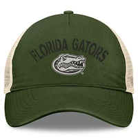 Casquette réglable pour hommes Top of the World Hunter Green Florida Gators OHT Military Appréciation Glory Trucker