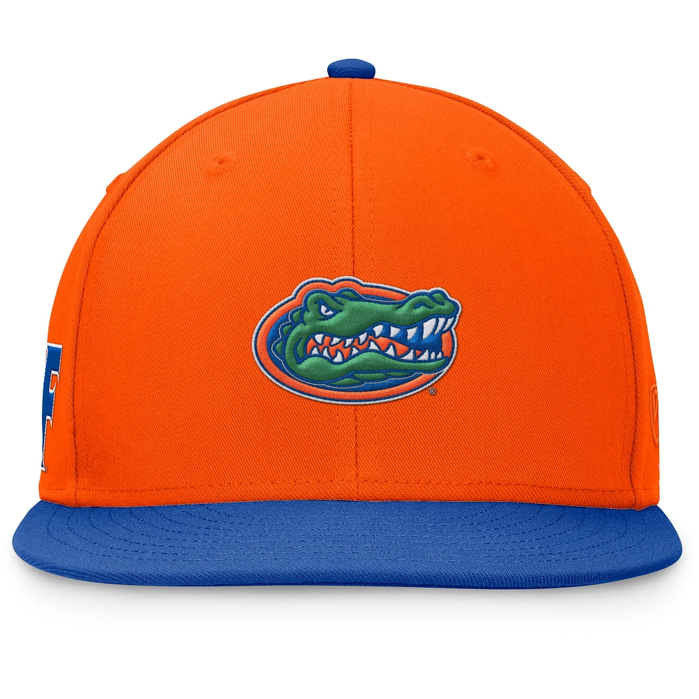 Men's Top of the World Orange/Royal Florida Gators Rally Two-Tone Fitted Hat