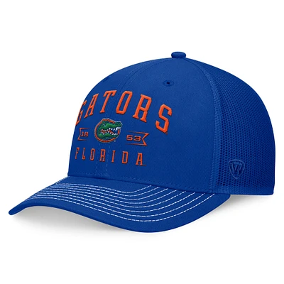 Casquette réglable Top of the World Royal Florida Gators Carson Trucker pour hommes