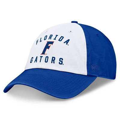 Casquette ajustable Heritage Weston pour homme Top of the World blanc/bleu royal des Florida Gators