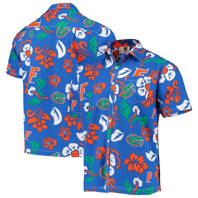 Lids Florida Gators Wes & Willy Hawaiian Button-Up Shirt - Royal