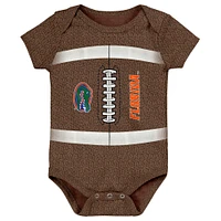 Body de football marron pour nouveau-né et nourrisson des Florida Gators Catch Me