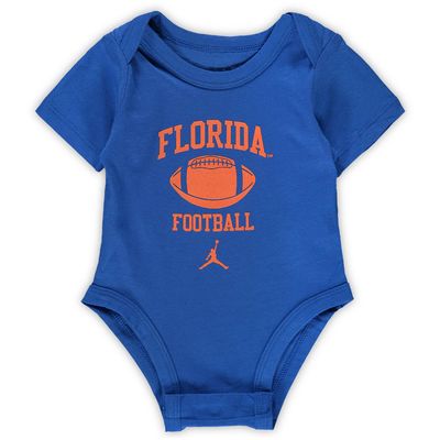 Newborn & Infant Jordan Brand Royal Florida Gators Retro Lockup Football Bodysuit