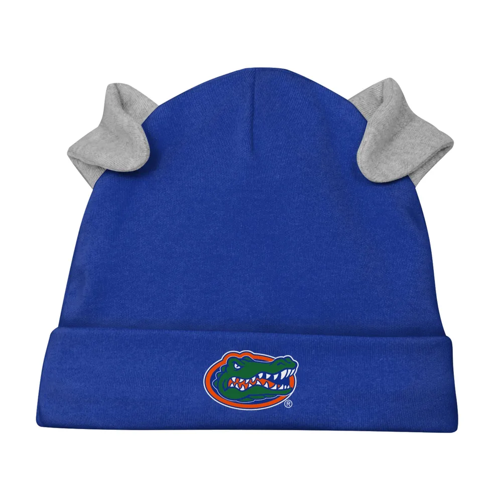 Nouveau-né et nourrisson Royal/Blanc Florida Gators Dream Team Raglan Body à manches longues Ensemble chapeau pantalon