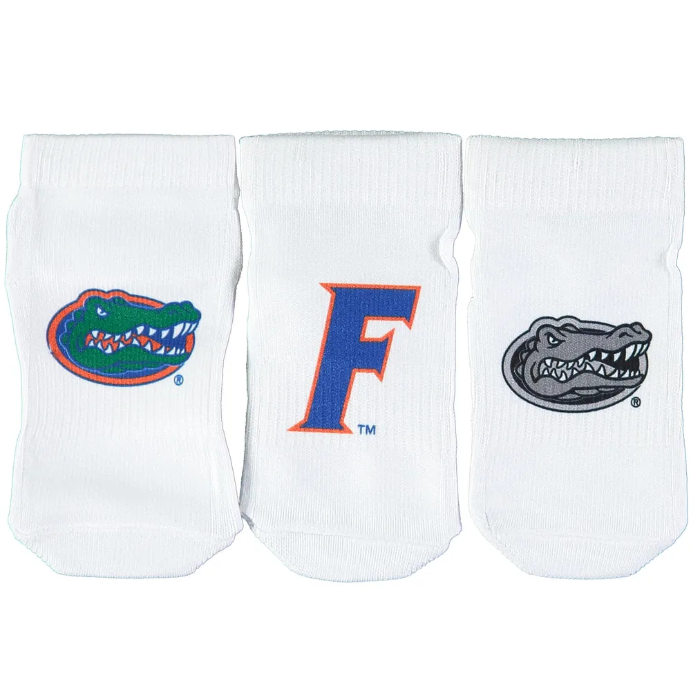 Lot de trois chaussons pour nouveau-nés et nourrissons Strideline White Florida Gators