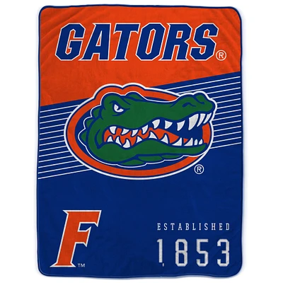 Couverture Pegasus Florida Gators 60" x 80" à rayures sur le casque