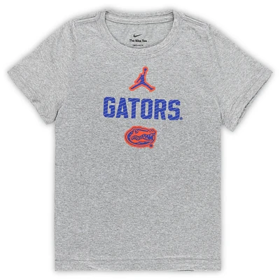 T-shirt gris Jordan Brand avec slogan Legend Florida Gators pour enfants d'âge préscolaire