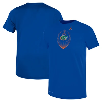 T-shirt de performance football Jordan Brand Royal Florida Gators Legend pour enfants d'âge préscolaire