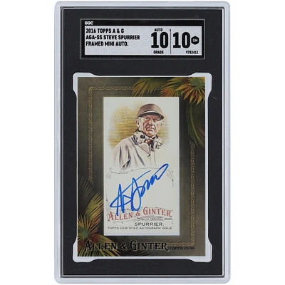 Steve Spurrier Florida Gators Autographed 2016 Topps Allen & Ginter Mini Framed #AGA-SS SGC Authenticated 10/10 Card