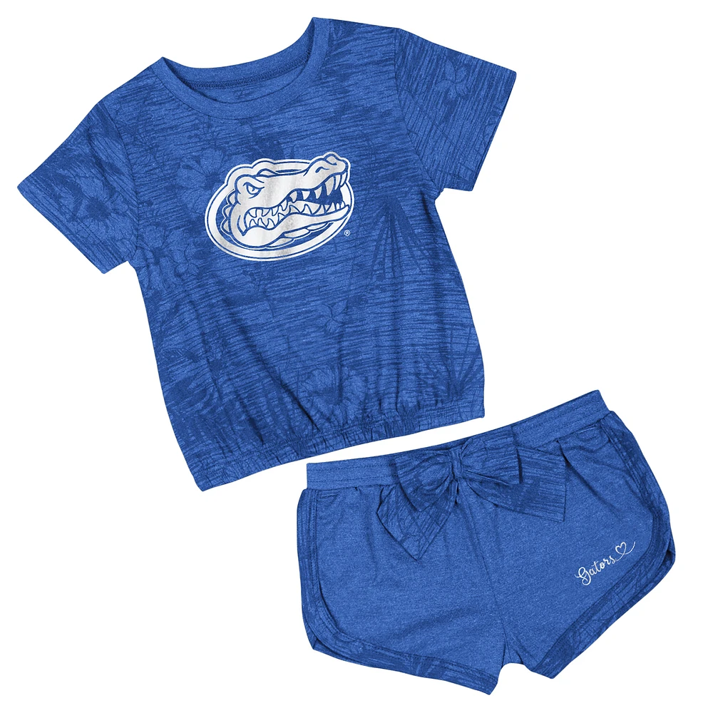Toddler Colosseum  Royal Florida Gators Fern T-Shirt and Shorts Set
