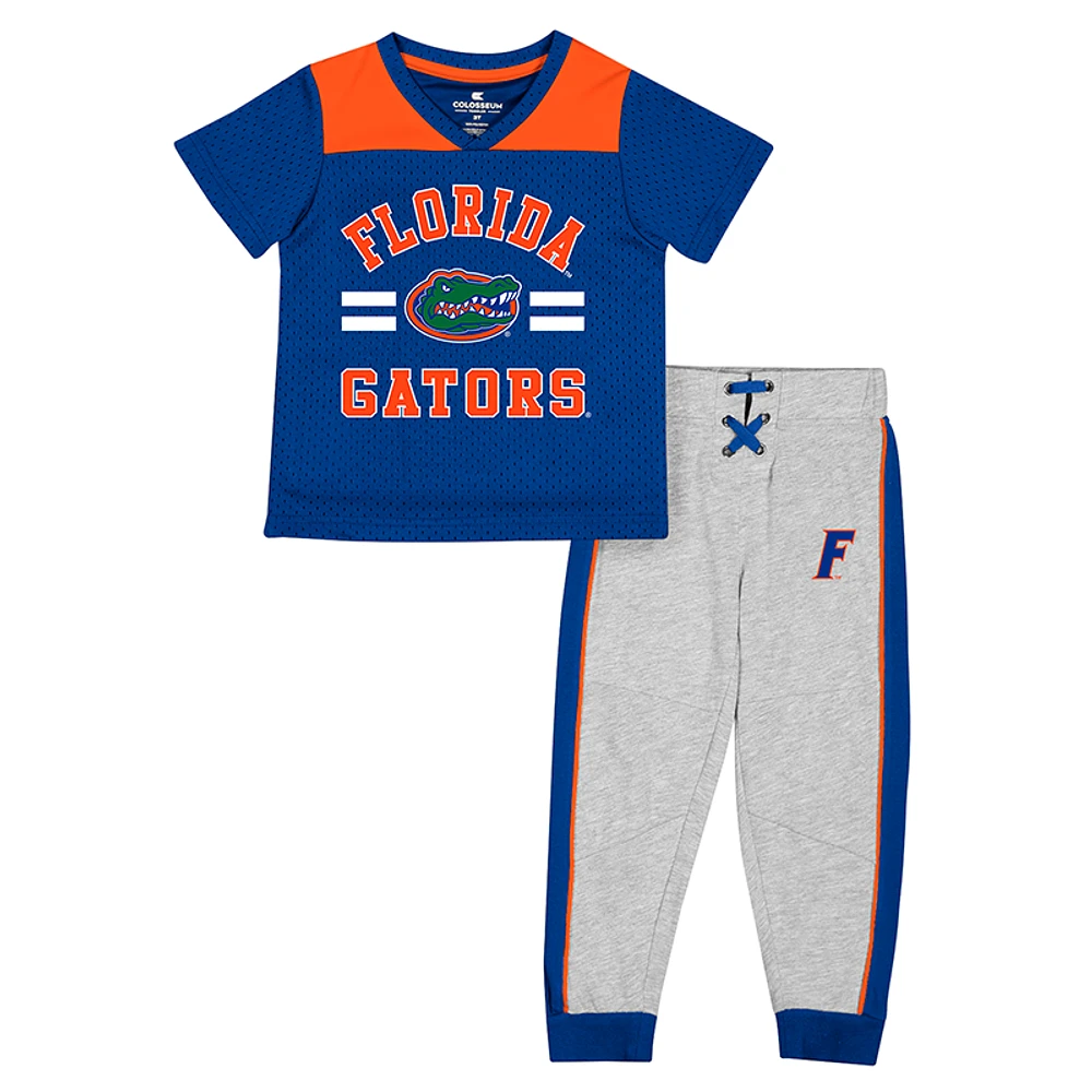 Ensemble maillot et pantalon Colosseum Royal/Heather Grey Florida Gators Ka-Boot-It pour tout-petit