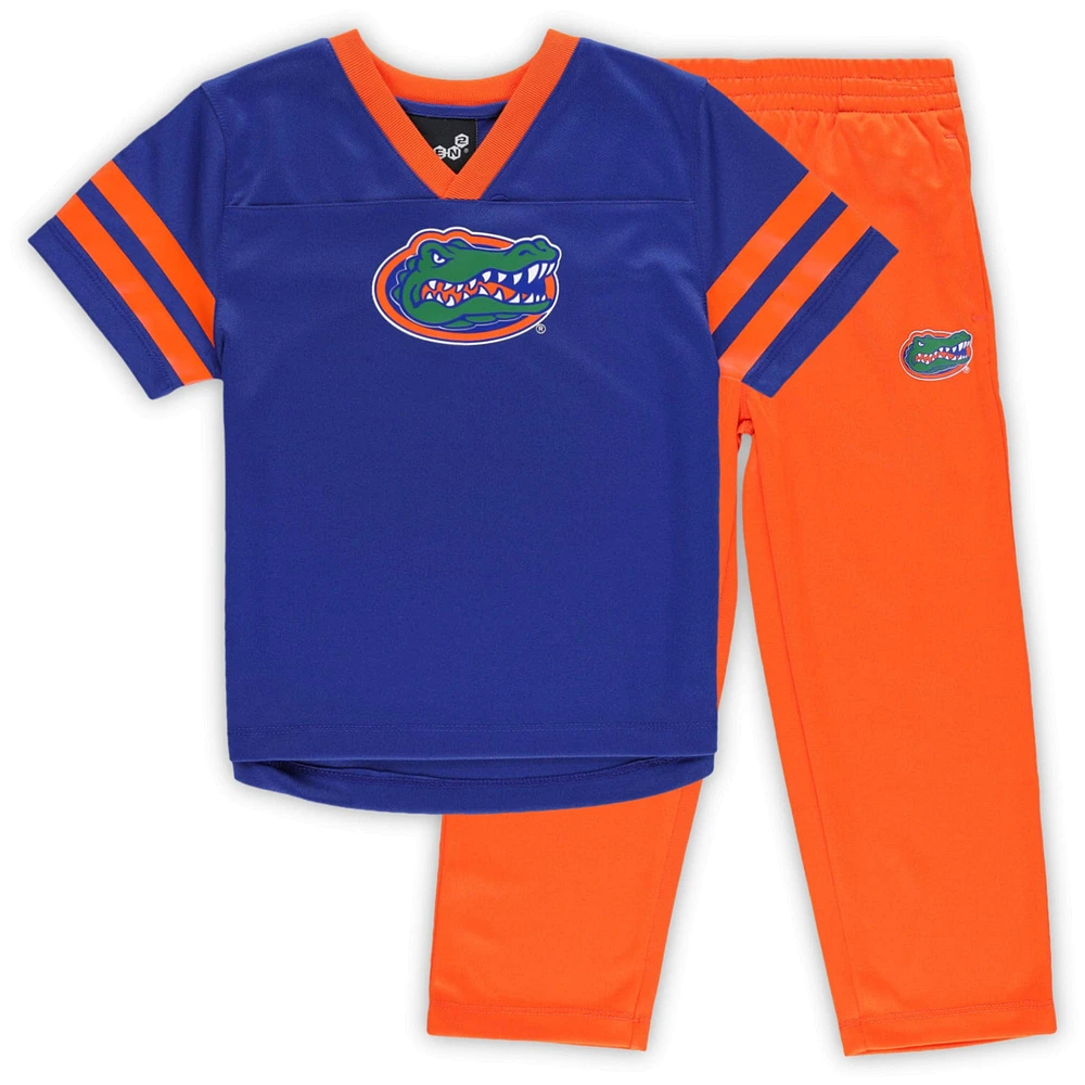 Ensemble maillot et pantalon Red Zone Florida Gators pour tout-petits, bleu roi/orange