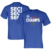 T-shirt unisexe bleu 84 Royal Florida Gators 2023 SEC pour femmes, champions de cross-country, vestiaire