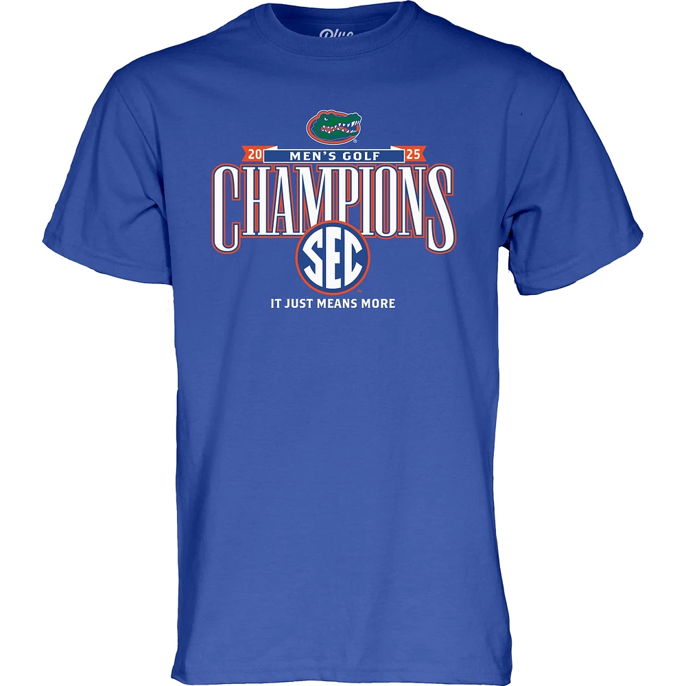Unisex Blue 84  Royal Florida Gators 2025 SEC Men's Golf Champions T-Shirt