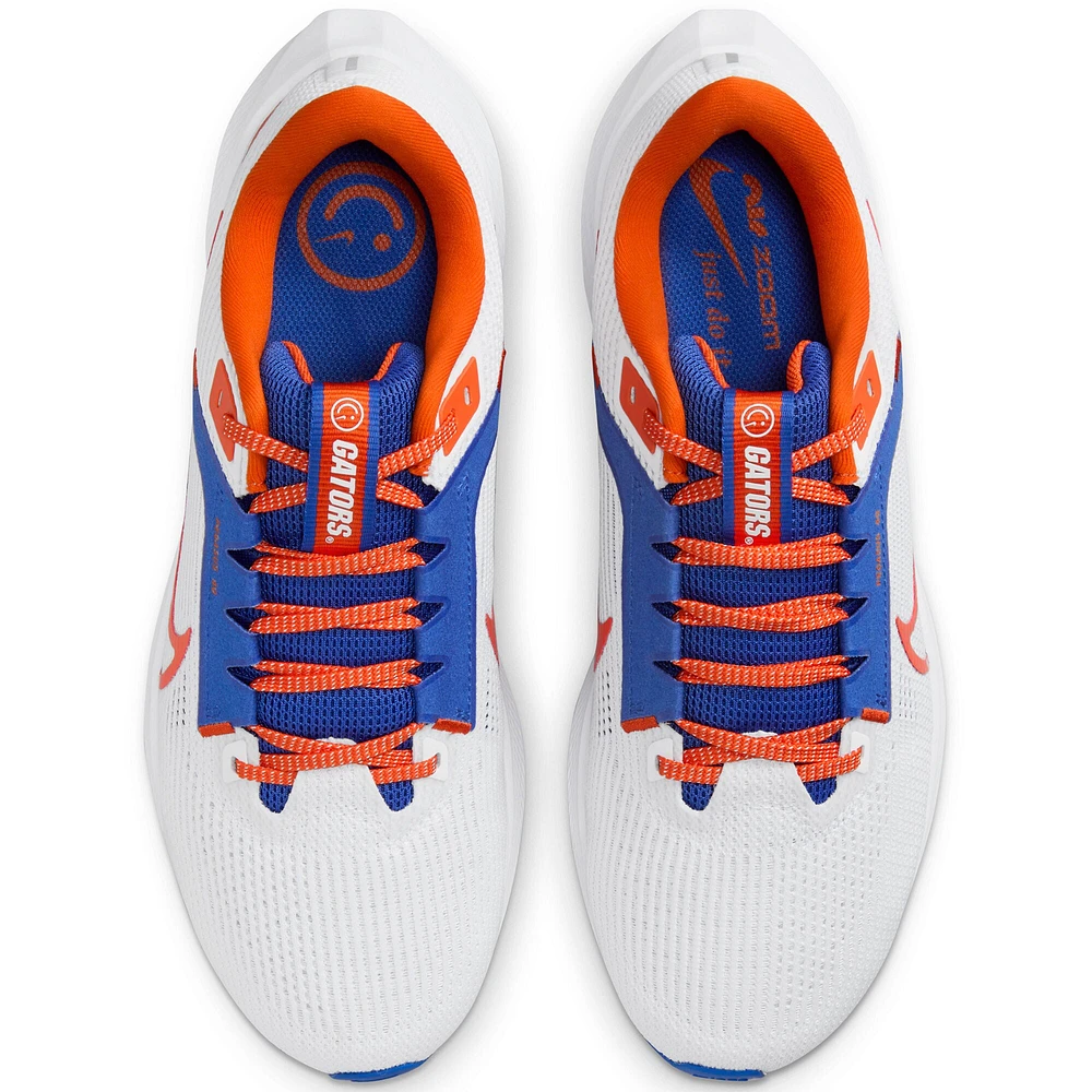 Chaussure de course unisexe Nike Florida Gators Zoom Pegasus 40 blanche