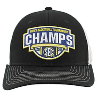 Unisex Zephyr  Black/White Florida Gators 2025 SEC Men's Basketball Conference Tournament Champions Locker Room Adjustable Trucker Hat