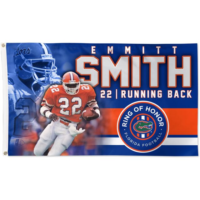 Drapeau de luxe simple face Ring of Honor de WinCraft Emmitt Smith Florida Gators 3' x 5'