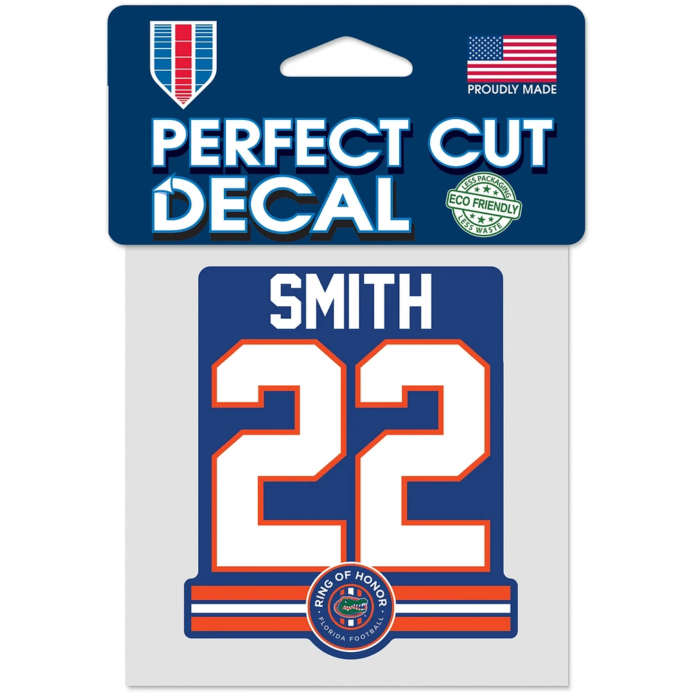 WinCraft Emmitt Smith Florida Gators 4 "x 4" Ring of Honor Perfect Cut Decal