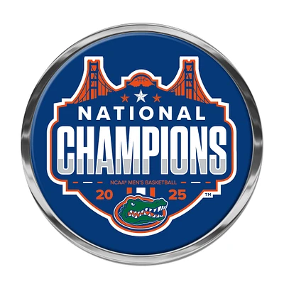 Emblème en métal bombé WinCraft Florida Gators, champions nationaux de basketball masculin de la NCAA 2025