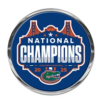 Emblème en métal bombé WinCraft Florida Gators, champions nationaux de basketball masculin de la NCAA 2025