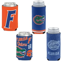 Ensemble refroidisseur de canettes et de canettes minces WinCraft Florida Gators, 4 pièces, 12 oz