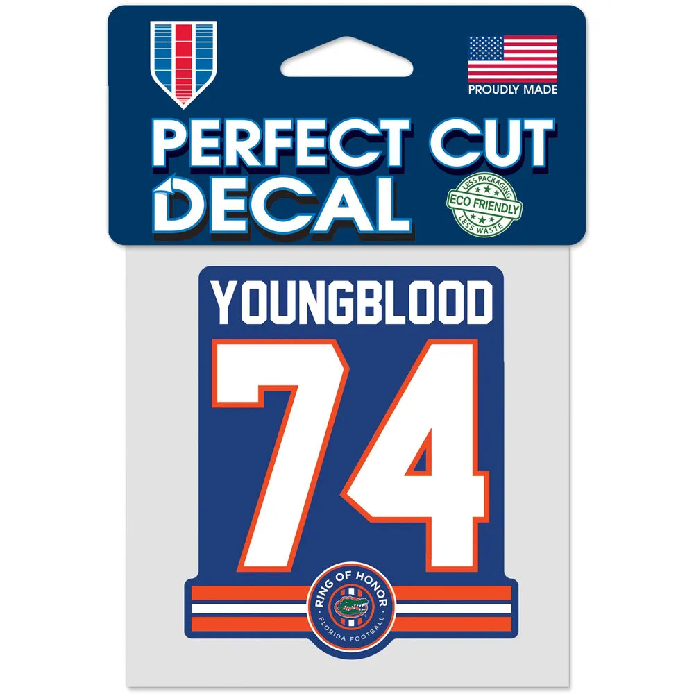 WinCraft Jack Youngblood Florida Gators 4 "x 4" Ring of Honor Perfect Cut Decal