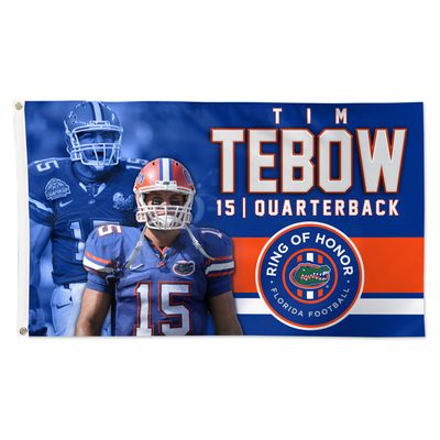 University of Florida Football Ring of Honor Tim Tebow 28x40 Flag:  University of Florida