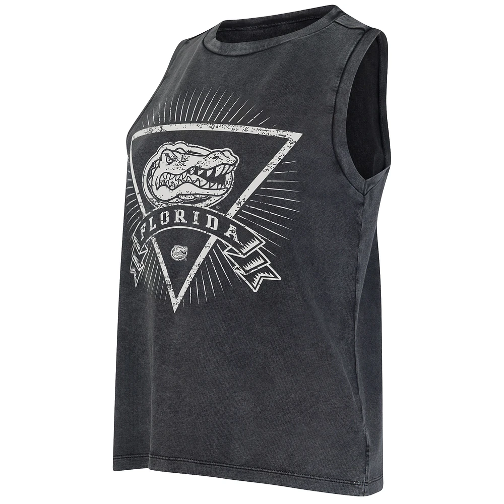 Women's Concepts Sport  Charcoal Florida Gators Distressed Market French Terry Tank Top