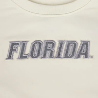 Women's Pro Standard Cream Florida Gators French Terry Boxy Cropped Pullover Crewneck