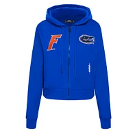 Women's Pro Standard Royal Florida Gators Game Day Sequin Full-Zip Hooded Jacket