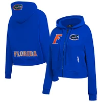 Women's Pro Standard Royal Florida Gators Game Day Sequin Full-Zip Hooded Jacket
