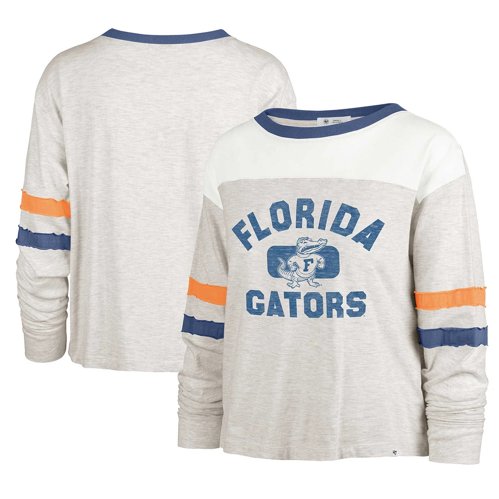 T-shirt à manches longues '47 Oatmeal Florida Gators Vault All Class Lena pour femme