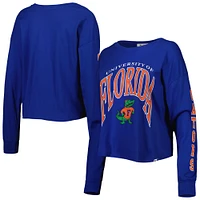 Women's '47 Royal Florida Gators Parkway II Cropped Long Sleeve T-Shirt