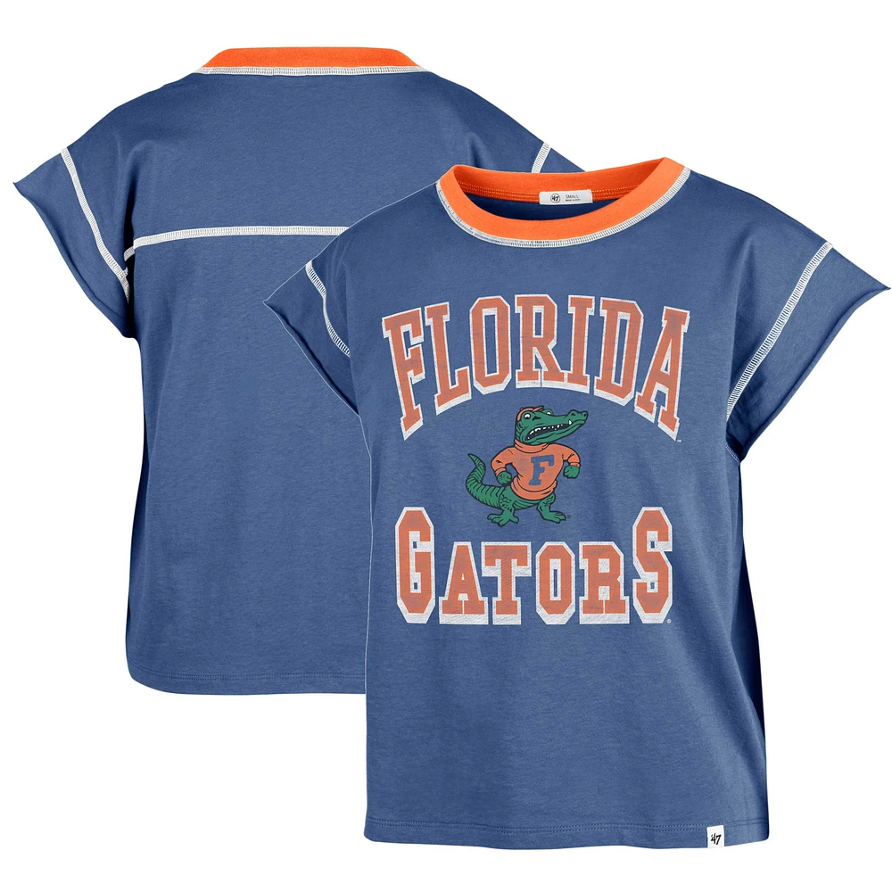 Women's '47 Royal Florida Gators Sound Up Maya Cutoff T-Shirt