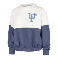 Women's '47 White/Royal Florida Gators Take Two Bonita Pullover Sweatshirt