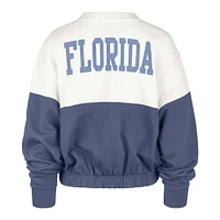 Women's '47 White/Royal Florida Gators Take Two Bonita Pullover Sweatshirt