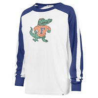 T-shirt blanc à manches longues '47 Florida Gators Premier Caribou Raglan pour femmes