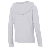 Women's Champion Ash Florida Gators Vintage Wash Reverse Weave Cinch Pullover Hoodie