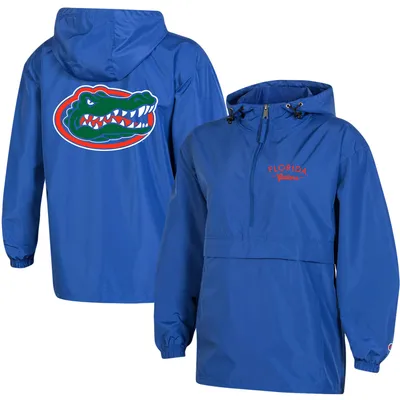 Florida Gators Champion Women's Packable Half-Zip Light Rain Jacket - Royal