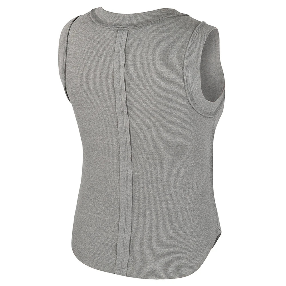 Women's Colosseum Heather Gray Florida Gators Beach You Ribbed Tank Top