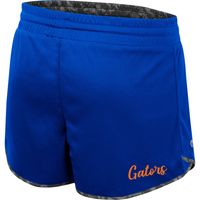 Women's Colosseum Royal/Charcoal Florida Gators Fun Stuff Reversible Shorts