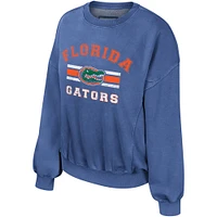 Women's Colosseum Royal Florida Gators Audrey Washed Pullover Sweatshirt