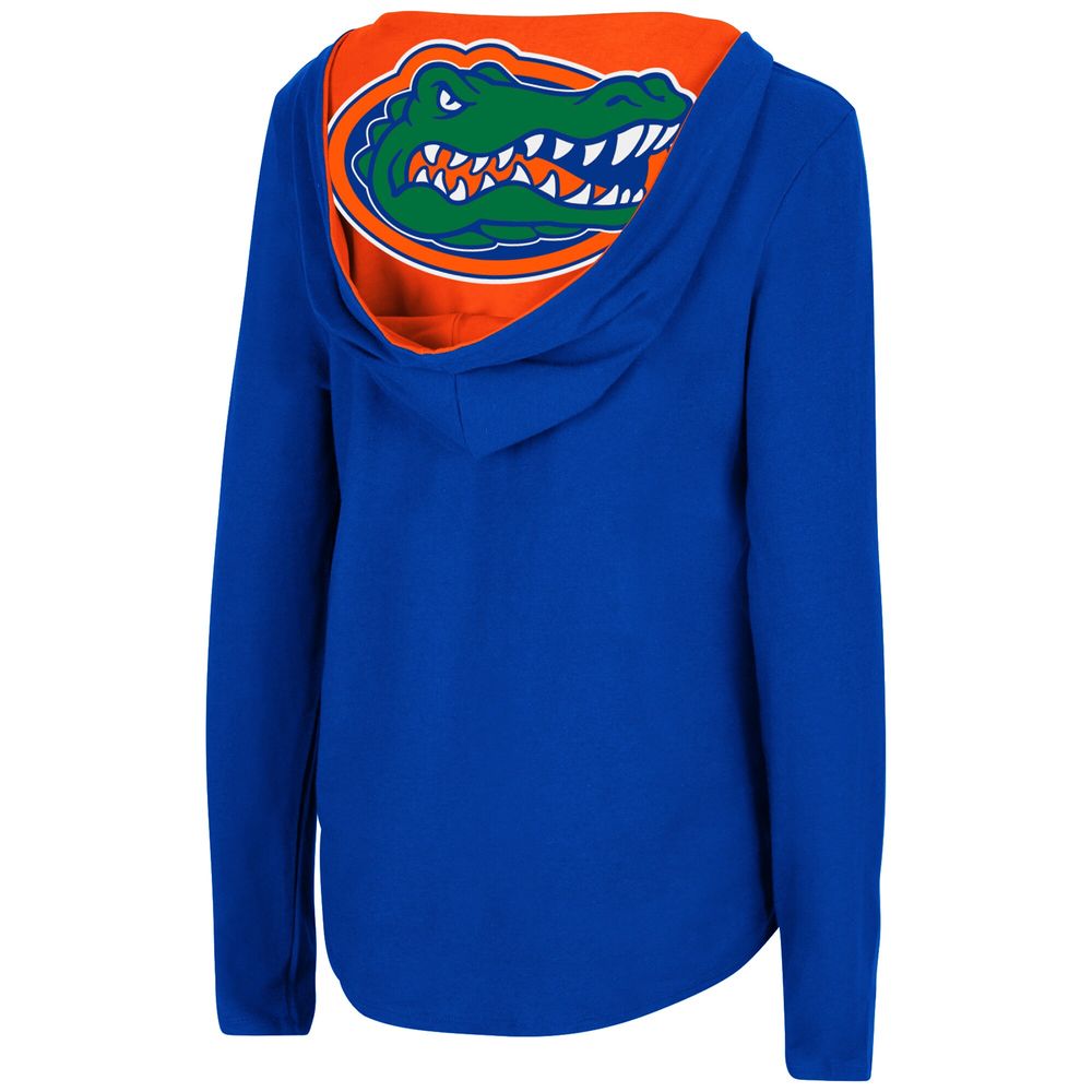 Women's Colosseum Royal Florida Gators Catalina Hoodie Long Sleeve T-Shirt