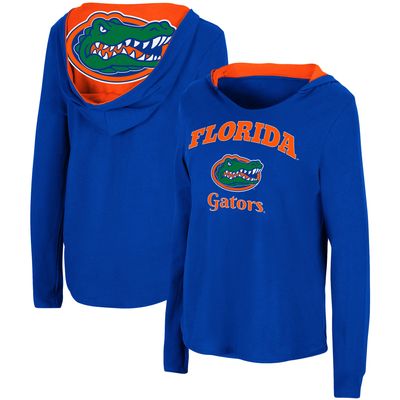 Women's Colosseum Royal Florida Gators Catalina Hoodie Long Sleeve T-Shirt