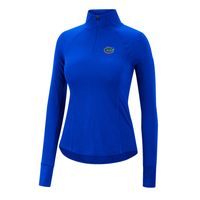 Women's Colosseum Royal Florida Gators Core Quinn Raglan Quarter-Zip Top