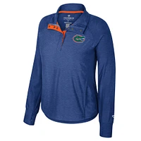 Haut à demi-pression Colosseum Royal Florida Gators Cressida Raglan pour femmes